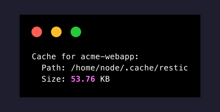 backupctl cache