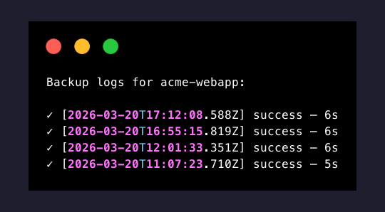 backupctl logs